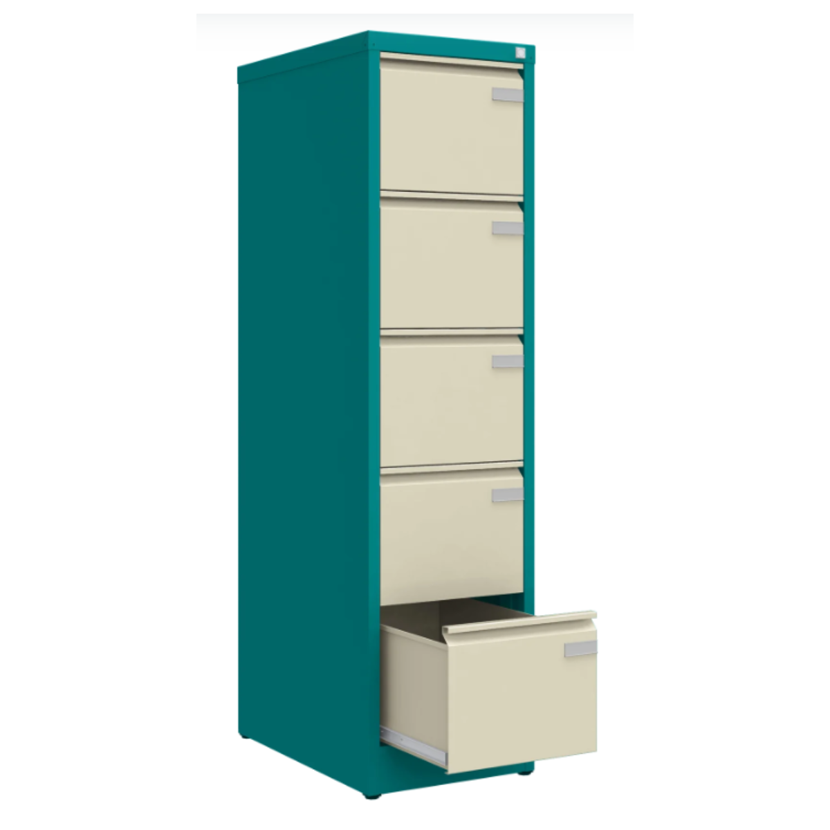 SZK-301_5st-RAL-5018-Turquoise-blue-RAL-9010-white Метален кардекс SZK 301/5 - Image 1